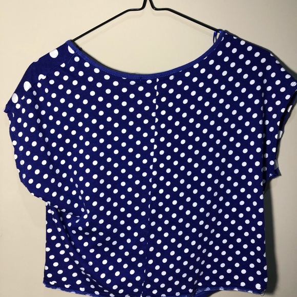 Purple short sleeve with white polka dots - Picture 4 of 4